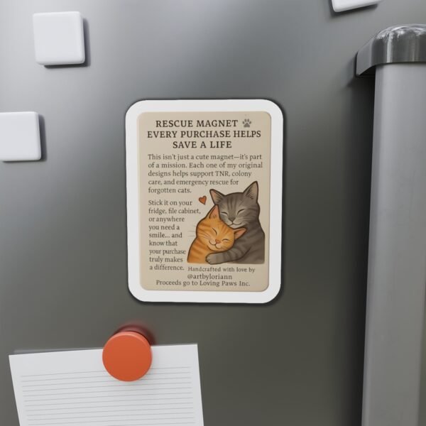Cat Rescue Die-Cut Magnets - Support TNR & Save Lives - Perfect for Cat Lovers! - Image 2