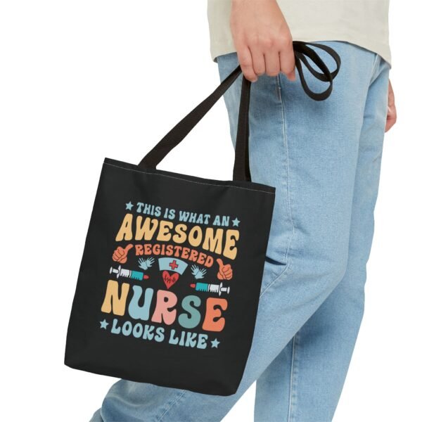Awesome Nurse Tote Bag - Perfect Gift for Nurses, Healthcare Workers, Appreciation, Birthday, Everyday Use, Fun, Colorful Design - Image 3