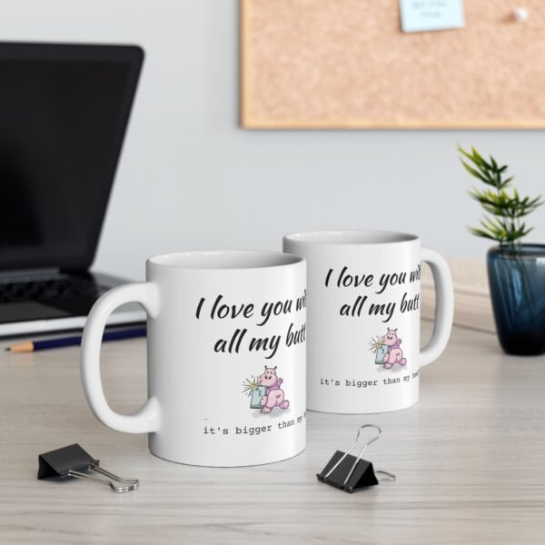 Funny I Love You Ceramic Mug - Gift for Coffee Lovers, Heartfelt Valentine's Day Present, Romantic, Heart Design, Coffee Mug with Saying - Image 7