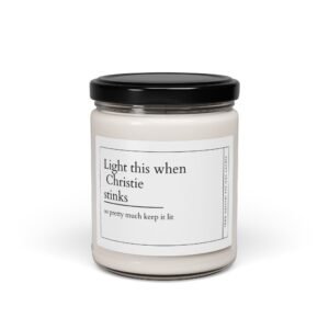 Personalized Funny Scented Soy Candle, 9oz - Light This When [Name] Stinks - Gift for Friends, Him & Her - Birthday, Christmas, Retirement,