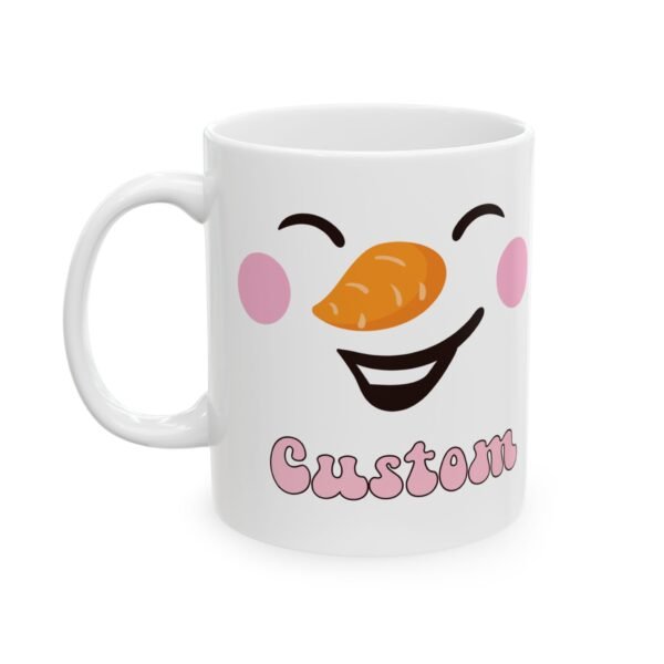 Personalized Holiday Mugs, Vintage Snowman, Custom Accent Mug, Gifts - Image 4