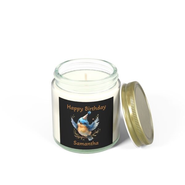 🎂 Personalized Happy Birthday Bluebird Candle – 4oz| Multiple Scents - Image 26