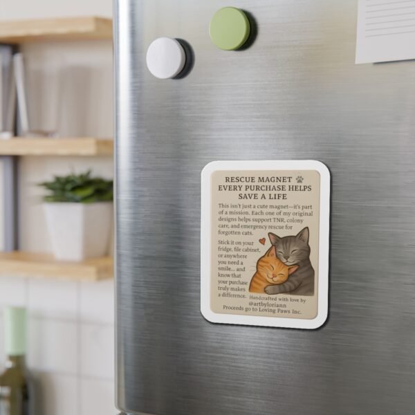 Cat Rescue Die-Cut Magnets - Support TNR & Save Lives - Perfect for Cat Lovers! - Image 15