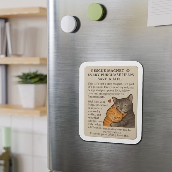Cat Rescue Die-Cut Magnets - Support TNR & Save Lives - Perfect for Cat Lovers! - Image 3