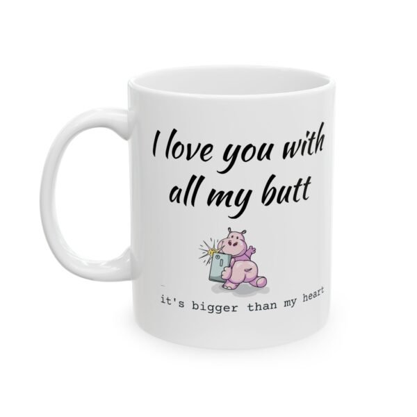 Funny I Love You Ceramic Mug - Gift for Coffee Lovers, Heartfelt Valentine's Day Present, Romantic, Heart Design, Coffee Mug with Saying - Image 5