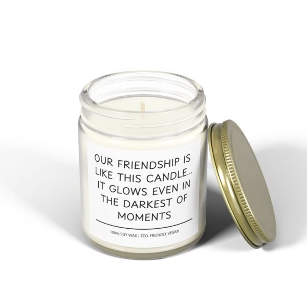 Our Friendship is Like This Candle It Glows Even in the Darkest of Moments Scented Coconut Apricot Wax Candle (4oz 9oz) - Image 38