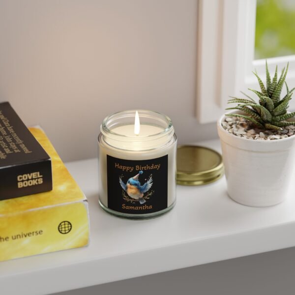 🎂 Personalized Happy Birthday Bluebird Candle – 4oz| Multiple Scents - Image 27