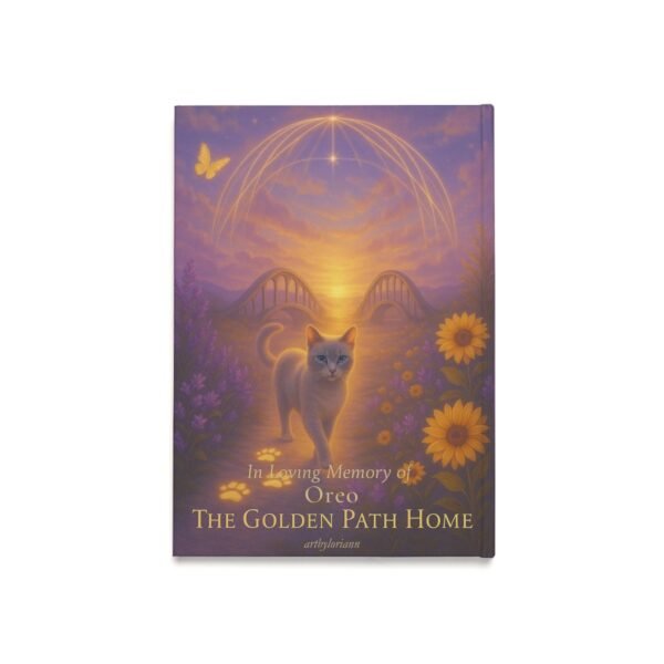 🌟 Dreamy Cat Journal – The Golden Path Home (Customized Memorial Edition) - Image 2