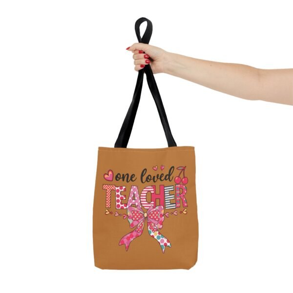 One Loved Teacher Tote Bag, Appreciation Gift for Educators, Cute Teacher Bag, Back to School Tote, Classroom Essentials, Teacher - Image 4