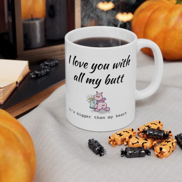 Funny I Love You Ceramic Mug - Gift for Coffee Lovers, Heartfelt Valentine's Day Present, Romantic, Heart Design, Coffee Mug with Saying - Image 8