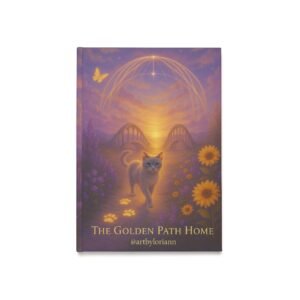 🌟 Dreamy Cat Journal – The Golden Path Home A5 Hardcover Notebook | Cat Lover Gift | Inspirational Art Journal | Cute Cat Stationery