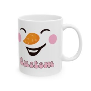 Personalized Holiday Mugs, Vintage Snowman, Custom Accent Mug, Gifts