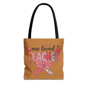 One Loved Teacher Tote Bag, Appreciation Gift for Educators, Cute Teacher Bag, Back to School Tote, Classroom Essentials, Teacher