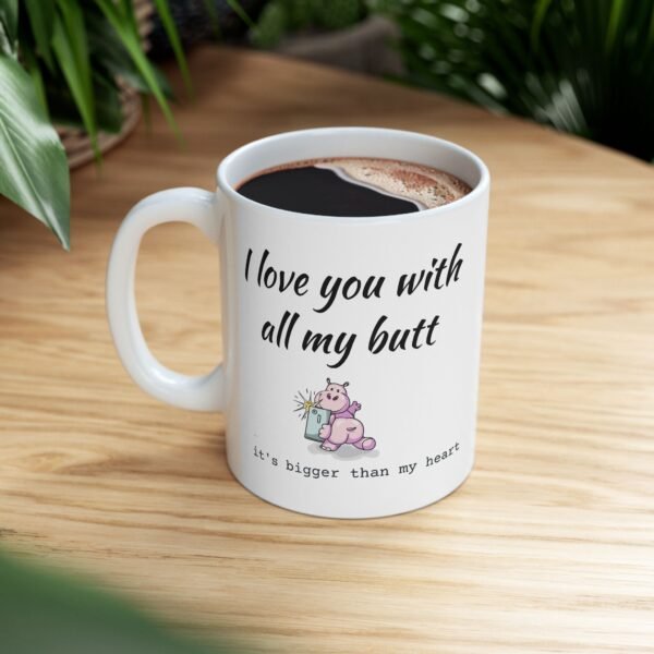 Funny I Love You Ceramic Mug - Gift for Coffee Lovers, Heartfelt Valentine's Day Present, Romantic, Heart Design, Coffee Mug with Saying - Image 10