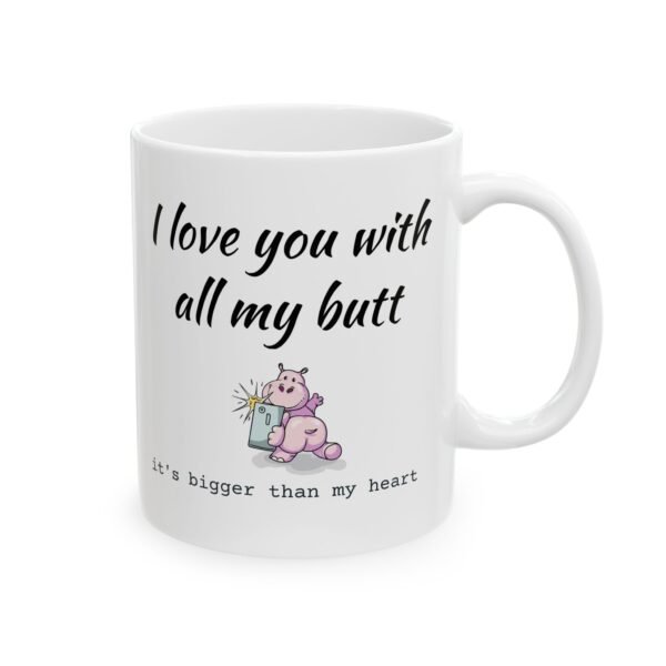 Funny I Love You Ceramic Mug - Gift for Coffee Lovers, Heartfelt Valentine's Day Present, Romantic, Heart Design, Coffee Mug with Saying - Image 4