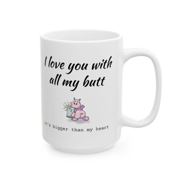 Funny I Love You Ceramic Mug - Gift for Coffee Lovers, Heartfelt Valentine's Day Present, Romantic, Heart Design, Coffee Mug with Saying