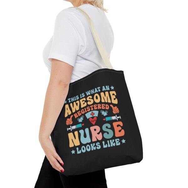 Awesome Nurse Tote Bag - Perfect Gift for Nurses, Healthcare Workers, Appreciation, Birthday, Everyday Use, Fun, Colorful Design - Image 44