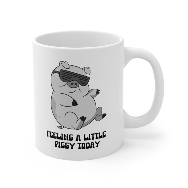 Feeling Piggy 11oz White Mug - Image 3
