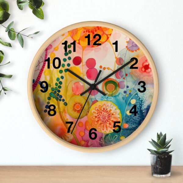Colorful Abstract Wall Clock - Image 3
