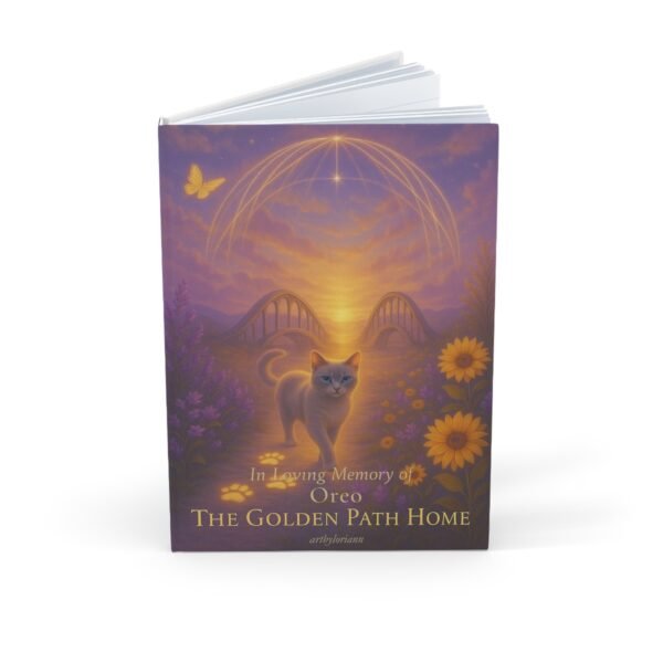 🌟 Dreamy Cat Journal – The Golden Path Home (Customized Memorial Edition) - Image 7