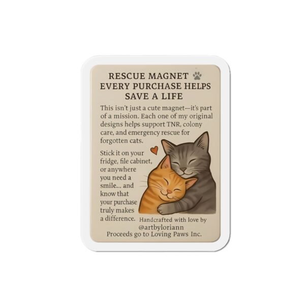 Cat Rescue Die-Cut Magnets - Support TNR & Save Lives - Perfect for Cat Lovers! - Image 7