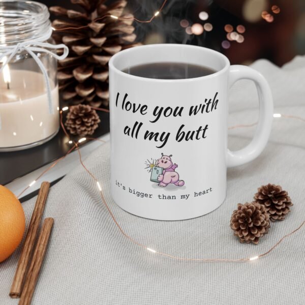 Funny I Love You Ceramic Mug - Gift for Coffee Lovers, Heartfelt Valentine's Day Present, Romantic, Heart Design, Coffee Mug with Saying - Image 6