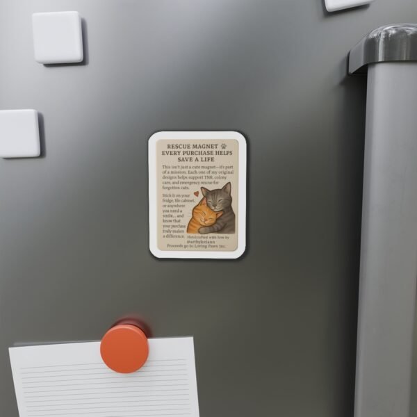 Cat Rescue Die-Cut Magnets - Support TNR & Save Lives - Perfect for Cat Lovers! - Image 11