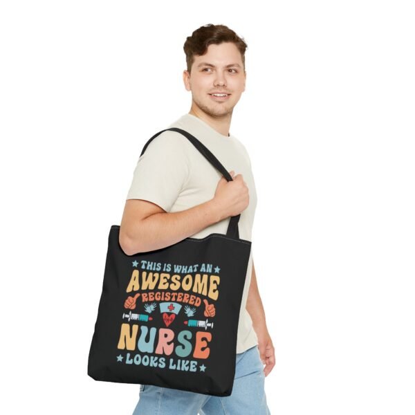 Awesome Nurse Tote Bag - Perfect Gift for Nurses, Healthcare Workers, Appreciation, Birthday, Everyday Use, Fun, Colorful Design - Image 11