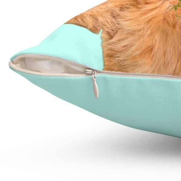 Cat At The Beach Spun Polyester Square Pillow - Image 3