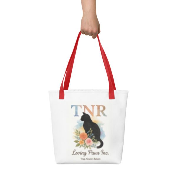 TNR Awareness Tote Bag – Loving Paws Inc. Watercolor Cat Design - Image 10