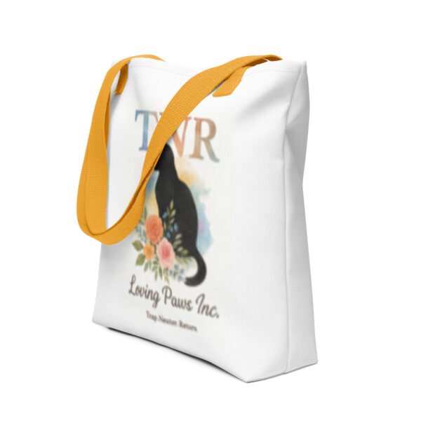 TNR Awareness Tote Bag – Loving Paws Inc. Watercolor Cat Design - Image 8