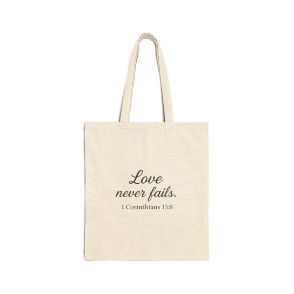 Bible Verse Canvas Tote – Cat Lover Gift, Inspirational Quote Bag, Eco-Friendly Scripture Tote - Image 2