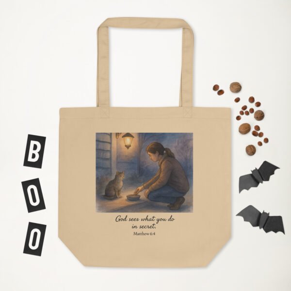 Double Sided Scripture Eco Tote Feeding the Forgotten Ones - Image 4