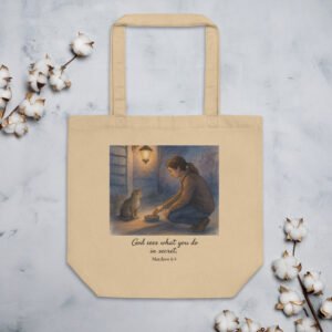 Double Sided Scripture Eco Tote Feeding the Forgotten Ones