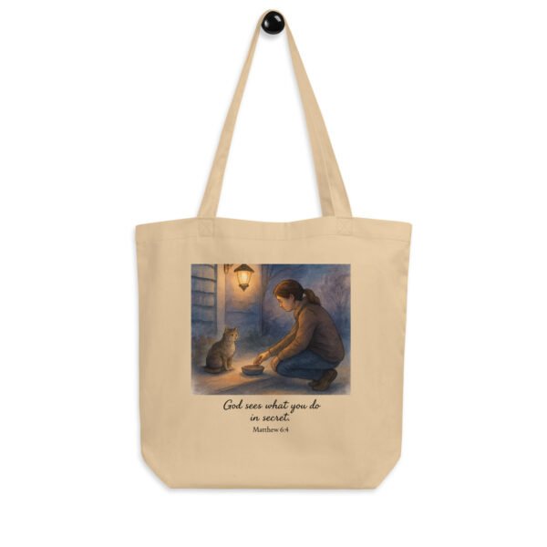 Double Sided Scripture Eco Tote Feeding the Forgotten Ones - Image 3