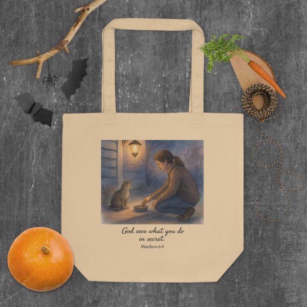 Double Sided Scripture Eco Tote Feeding the Forgotten Ones - Image 5